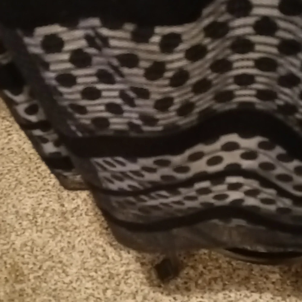 FINAL PRICE NWOT Jessica Simpson black/ white sheer polkadot dress w 20" zipper - Picture 10 of 16